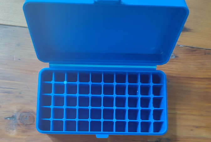 Pistol Ammo Storage Case 9mm. Nobelteq. Blue