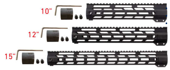 Key-201 15" Fore End Free Floating Hand Guard MLOK