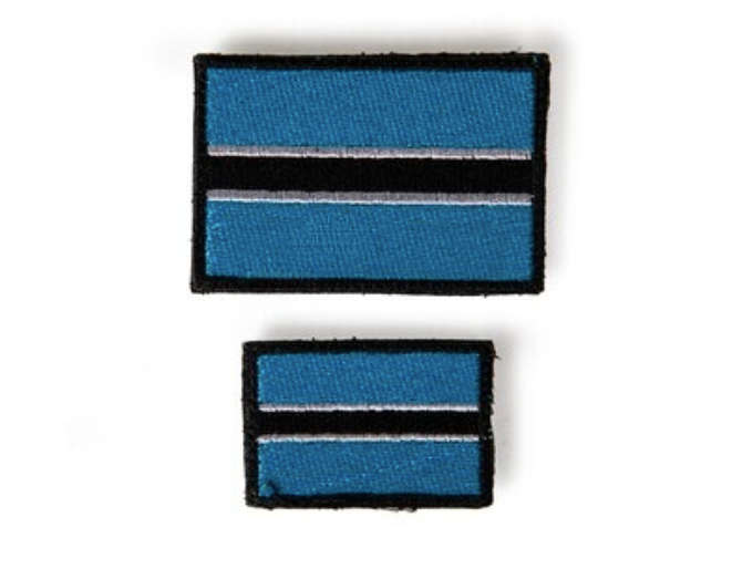 Bushveldt Badge Flags: Set of 2. Large Botswana