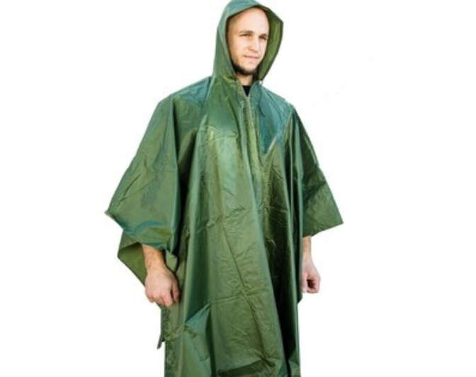 Poncho-Raincoat-Bivvy Green