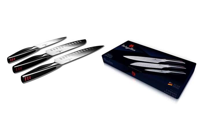 Berlinger Haus - 3 Pieces Stainless Steel Phantom Line Knife Set (READ THE DESCRIPTION)