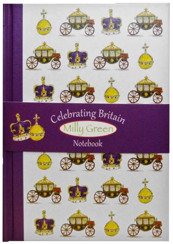 A6 Crowns Small Notebook Hardcover Celebrating Britain Lined School Stationery