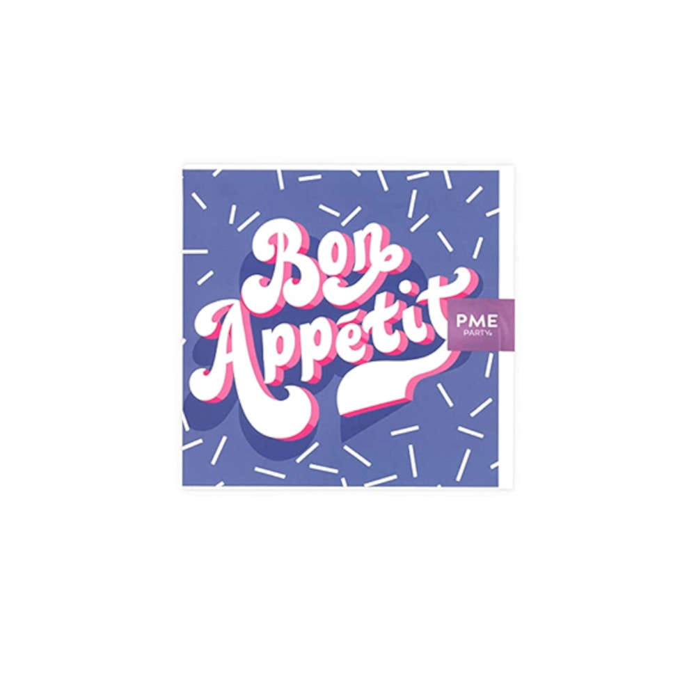 PME Greetings Cards with Envelope for Cakes - Bon Appetit