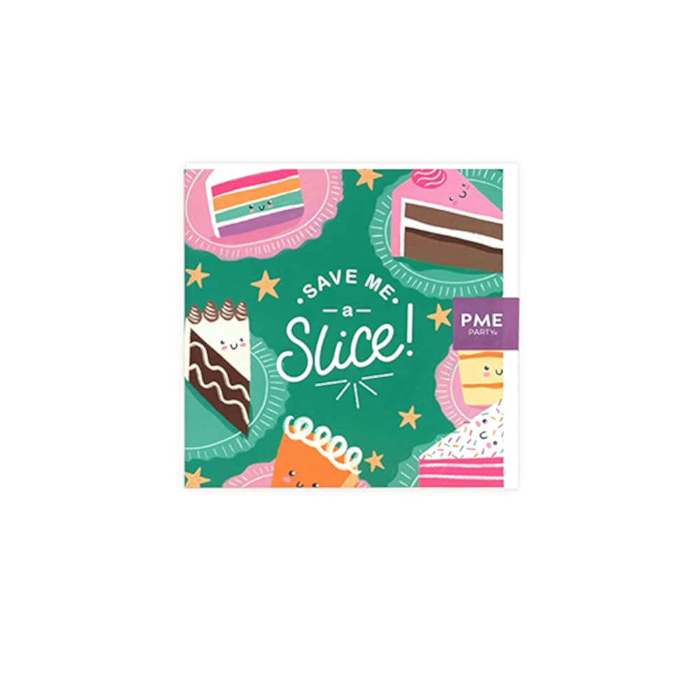 PME Greetings Cards with Envelope for Cakes - Save Me A Slice