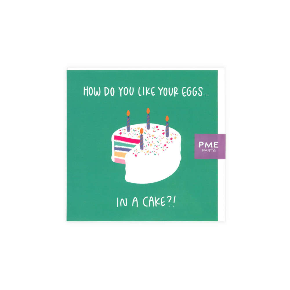 PME Greetings Cards with Envelope for Cakes - How Do You Like Your Eggs