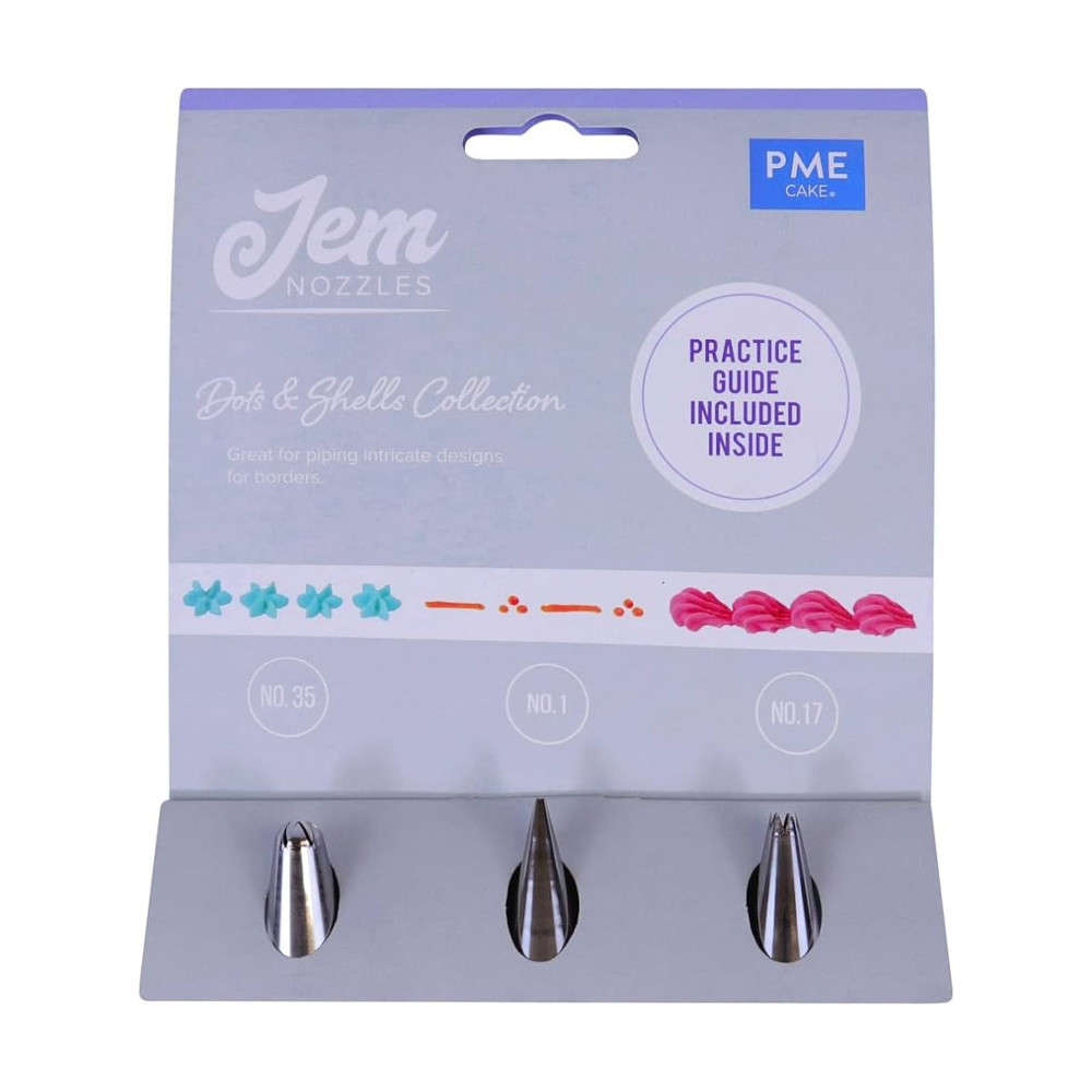 PME JEM Icing Tip Nozzles Cake Decorating Dots & Shells Collection