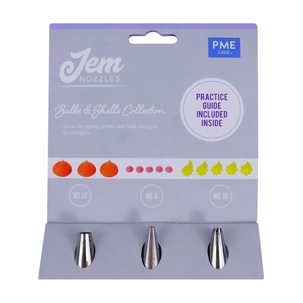 PME JEM Icing Tip Nozzles Cake Decorating Bults & Shells Collection
