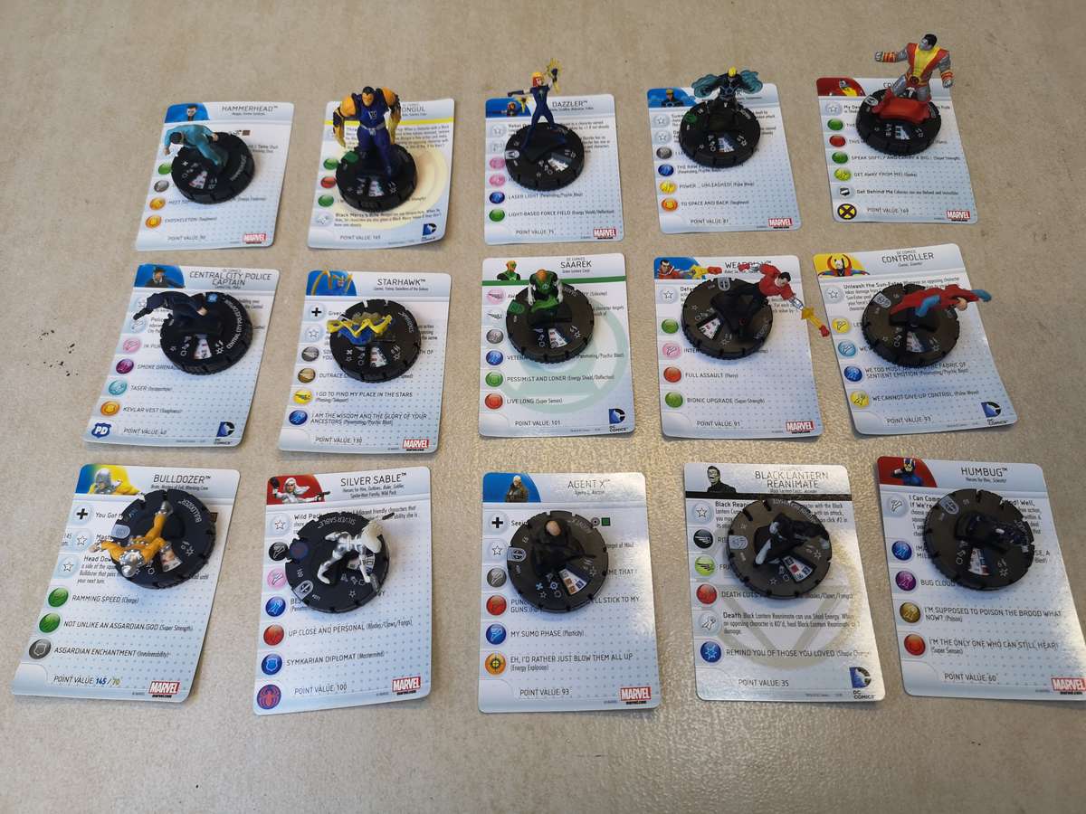 Heroclix Mix 3 - 15 Assorted Superhero Figures