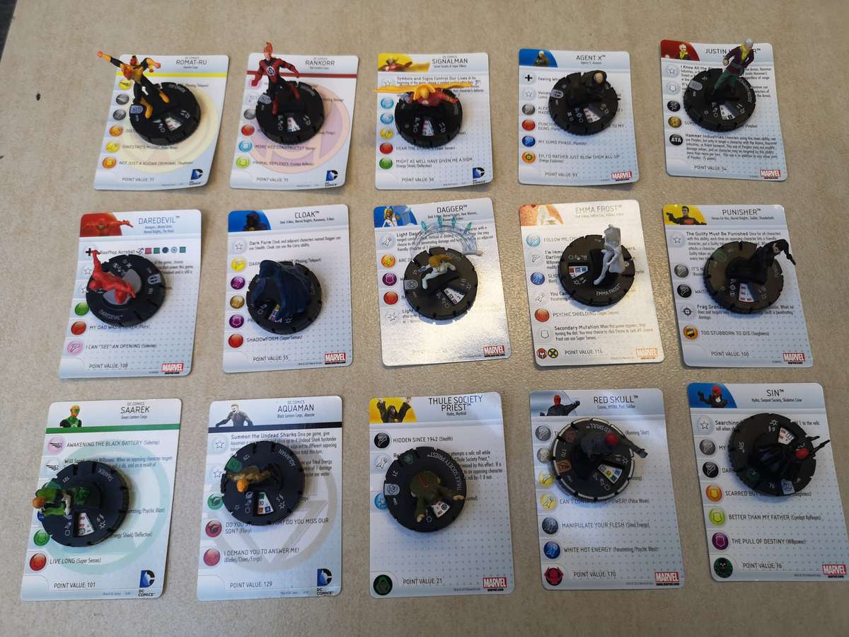 Heroclix Mix 6 - 15 Assorted Superhero Figures