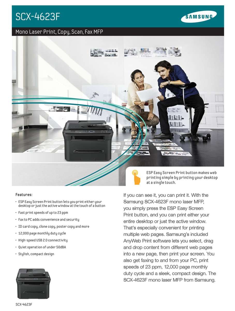 **BARGAIN BUY** SAMSUNG SCX 4623F A4 Mono Laser Printer - WORTH R2000 - GRAB IT @ JUST R899!!