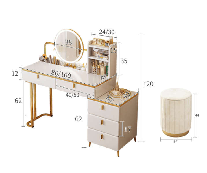 Dressing table (LED Mirror) LXI060601 white