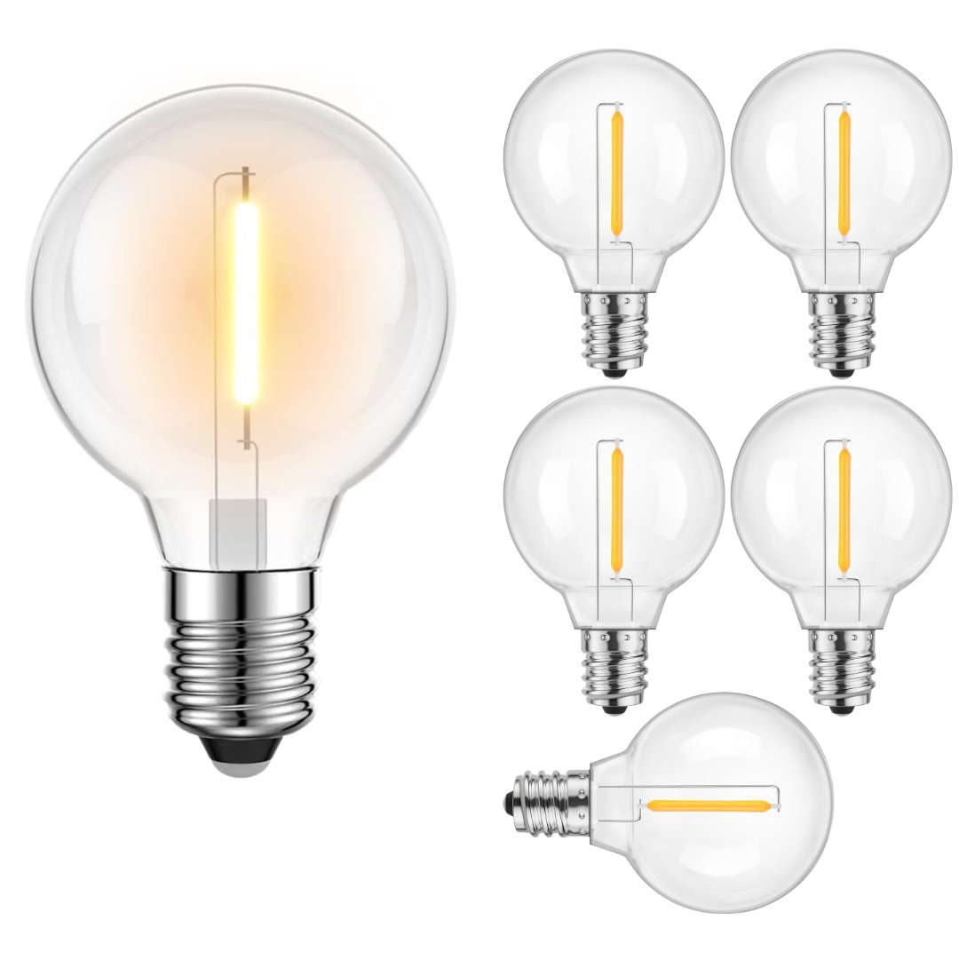 Classic Solar G40 LED E12 0.8W 6 Pack Replacement Bulb