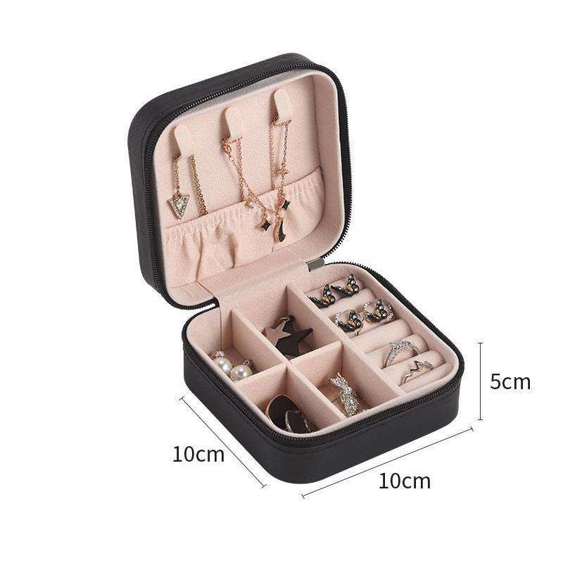 Faux Leather Jewellery Organiser Black