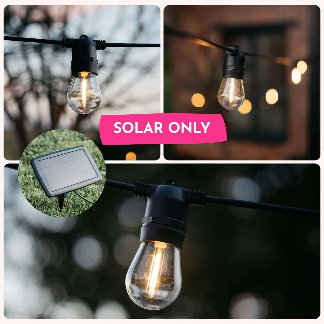 S14 Vintage Replacement Bulbs | E27 | 2W | 6 Pack | Solar