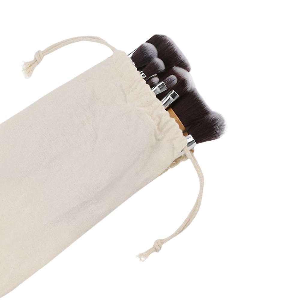 Glam Beauty - Bamboo Make-up Brush Set Of 11 - Cotton Bag