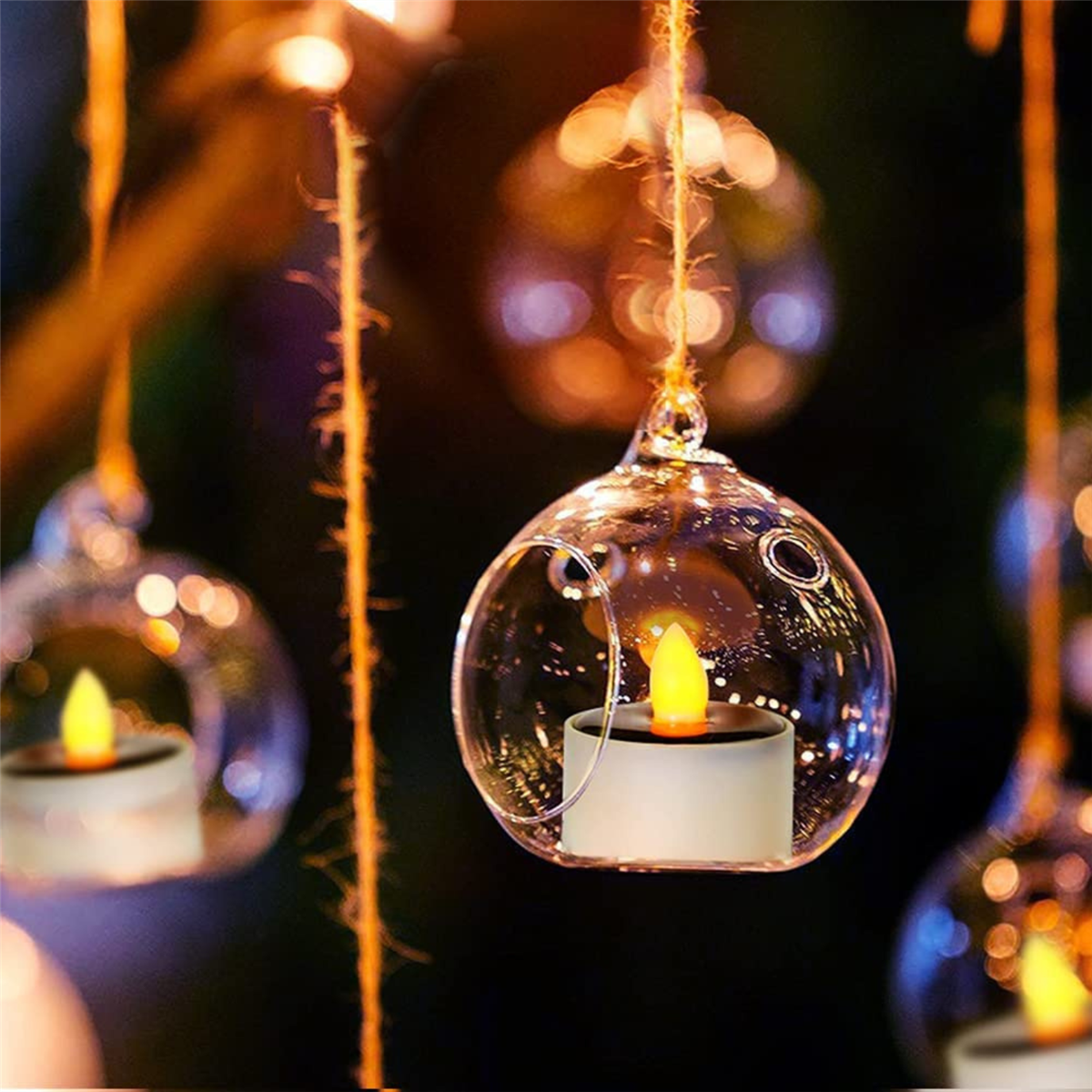 6 Solar LED Tea Light Candles