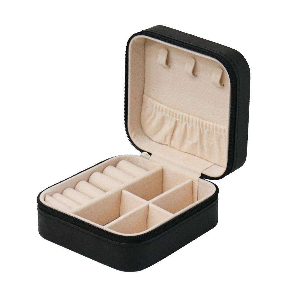 Faux Leather Jewellery Organiser Black