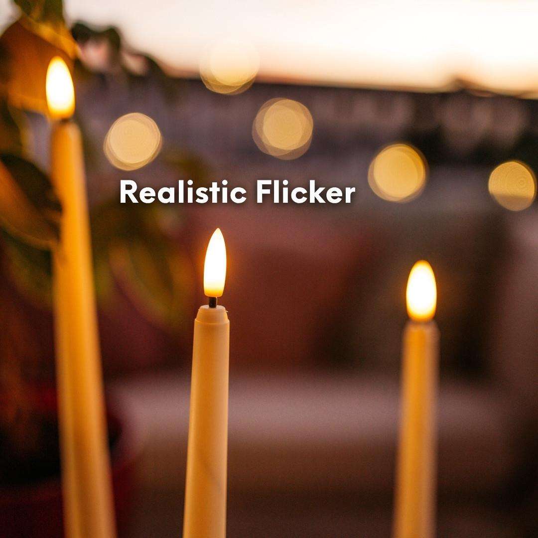 Ivory Flameless LED Taper Candle | Set of 6