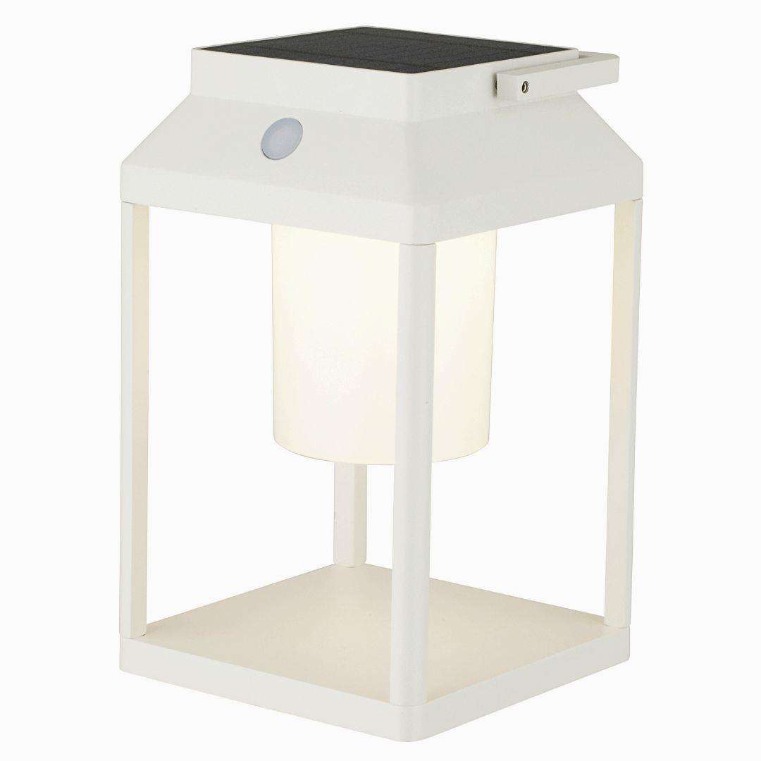 Stellar Lighting Outdoor Solar LED Wall Lamp & Portable Table Lantern White