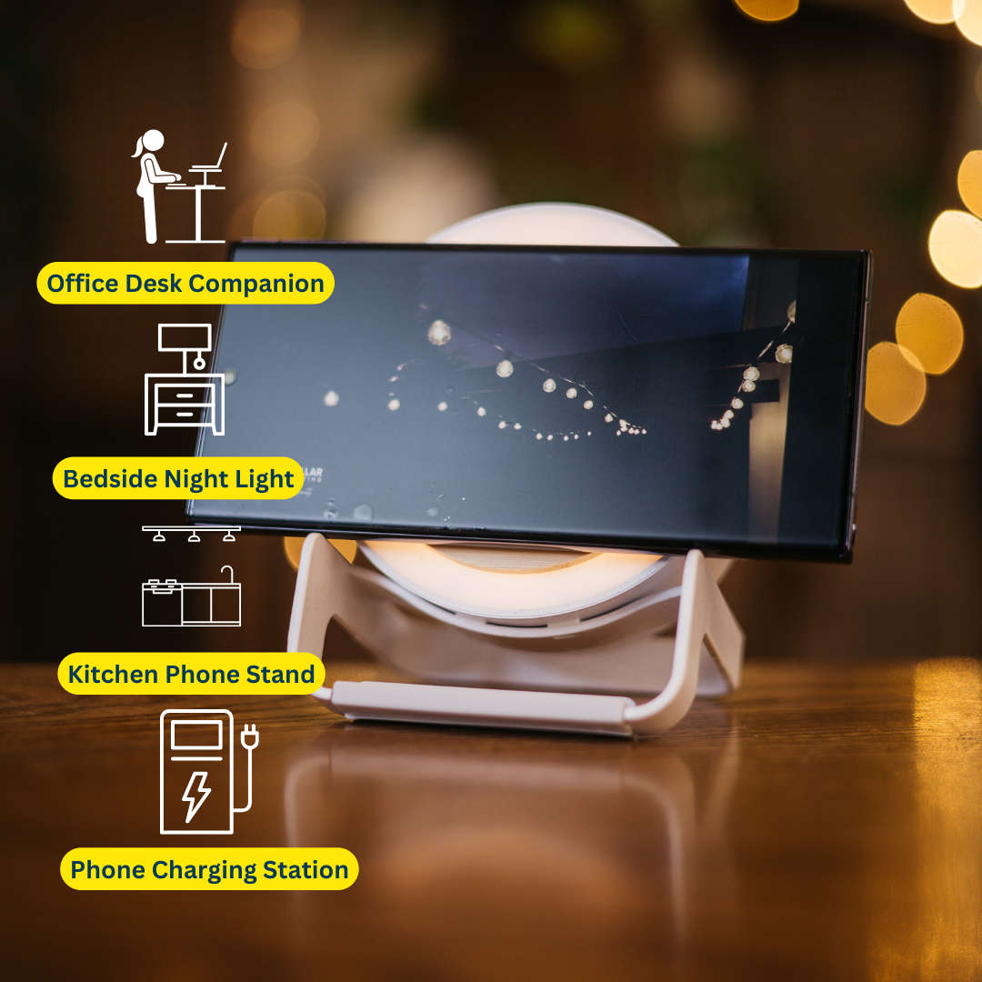 Bamboo Speaker LED Wireless Phone Charger