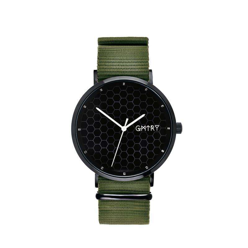GMTRY - Watch Green Straps (Gunmetal)