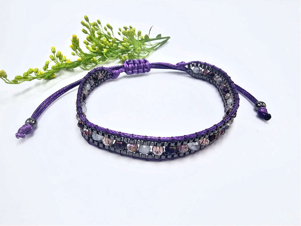 BOHO Bead Bracelet Purple