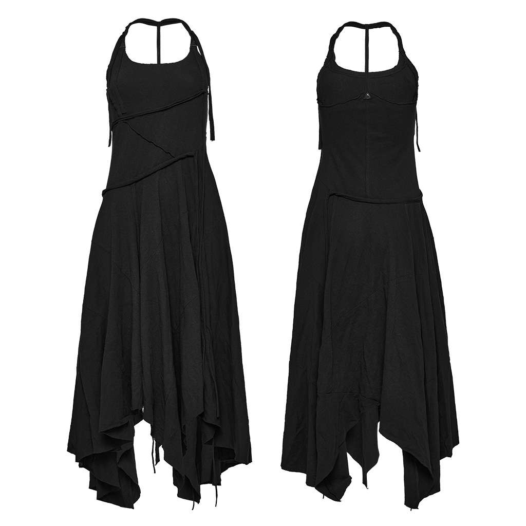 Asymmetric Slip Long Dress XS-S