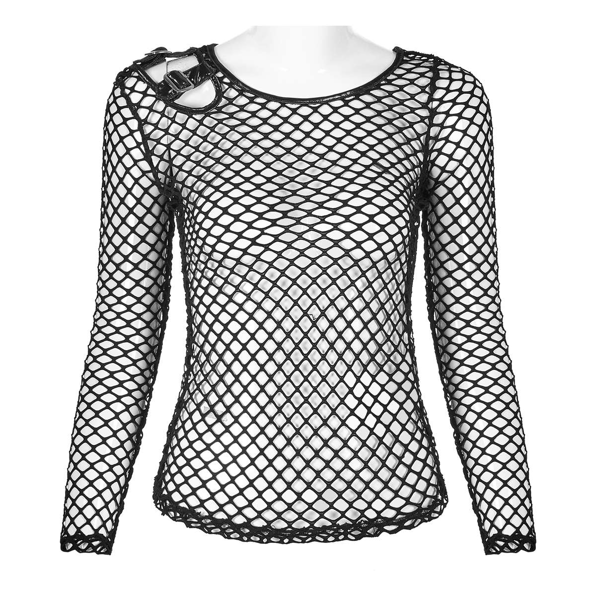 Black Punk Perspective Mesh T-Shirt