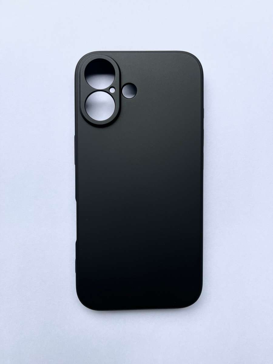 Slim Silicone Cover For iPhone 16 - Black