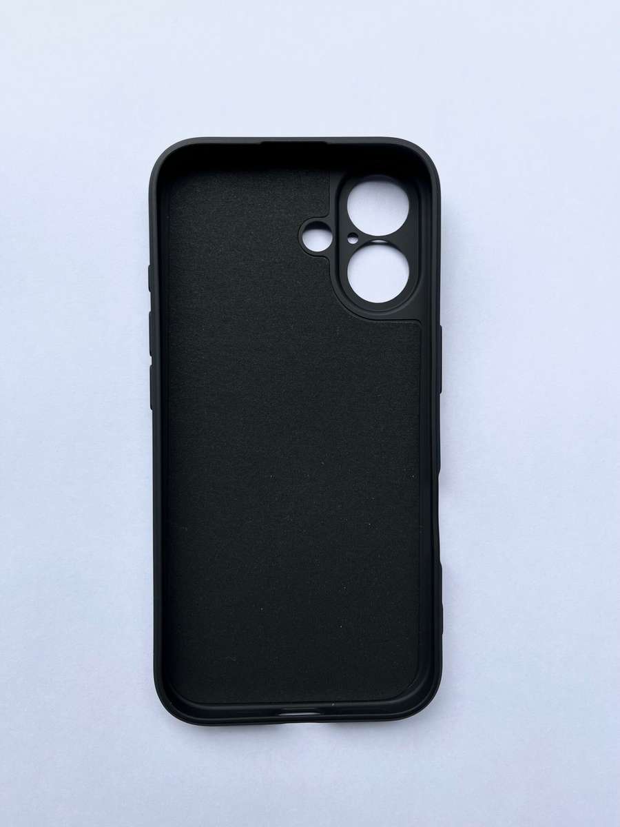 Slim Silicone Cover For iPhone 16 - Black