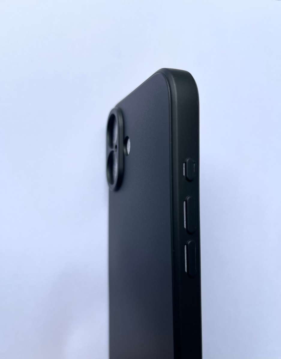 Slim Silicone Cover For iPhone 16 - Black