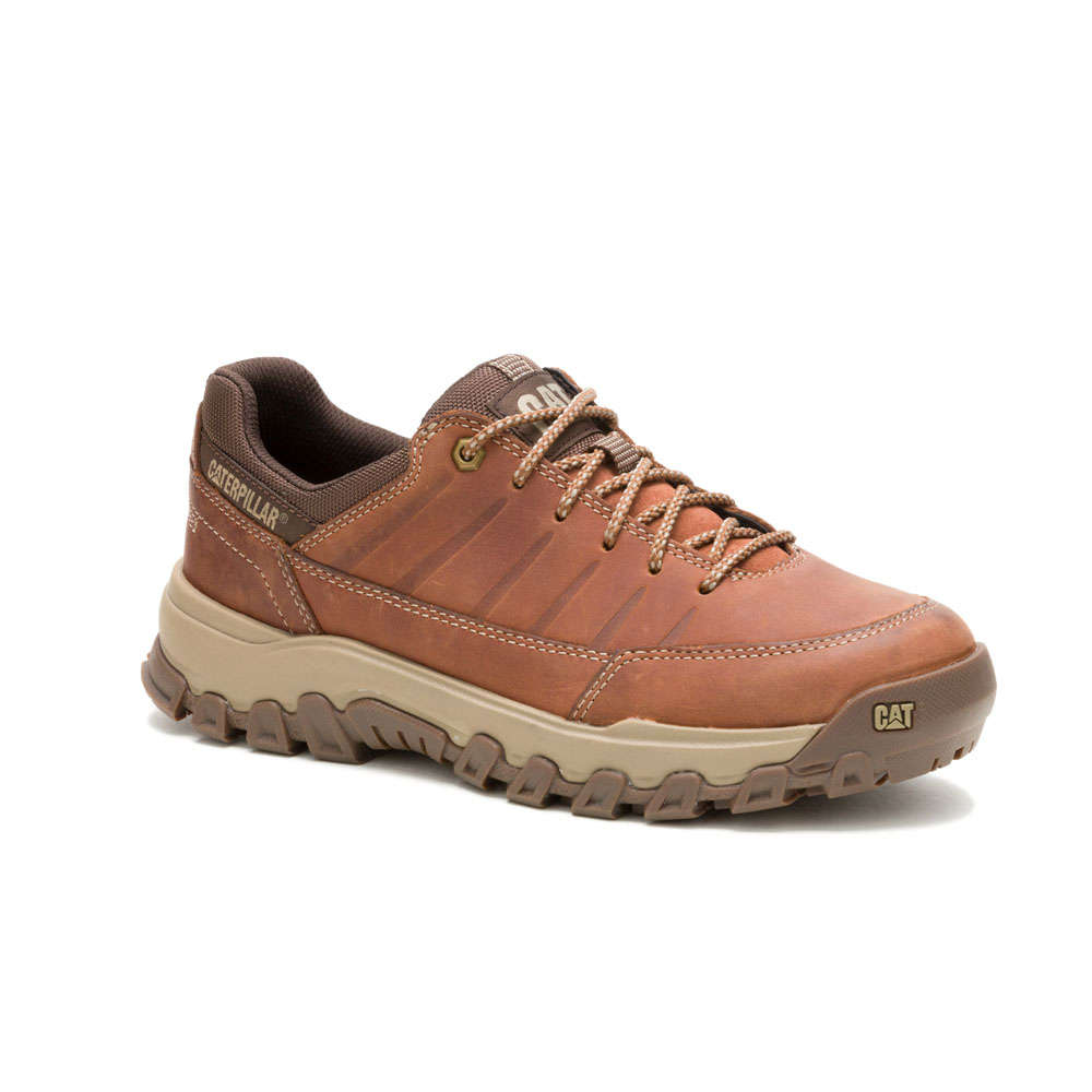 CAT THRESHOLD REBOUND LOW - Leather Brown
