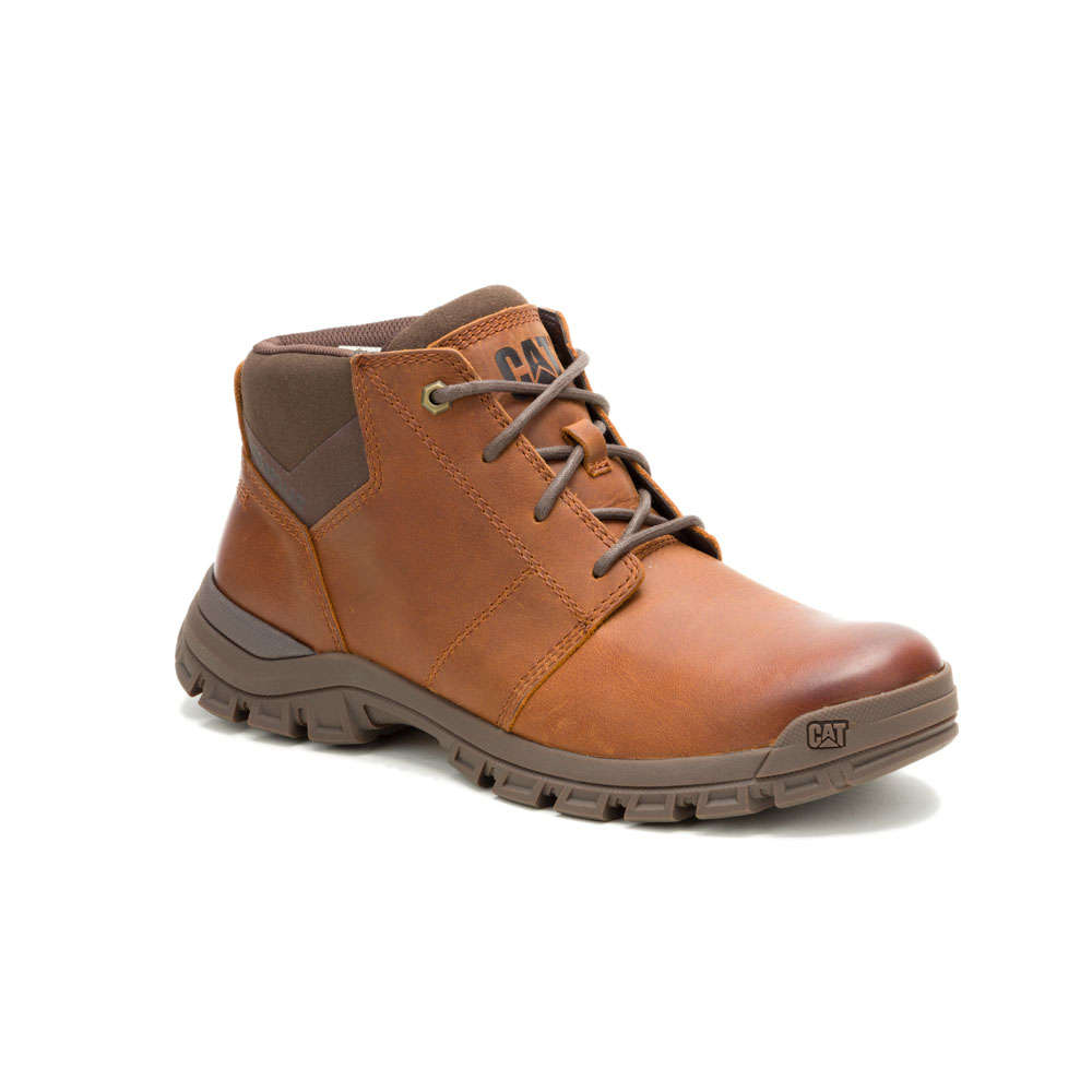 CAT THRESHOLD CHUKKA BURNISH - Leather Brown
