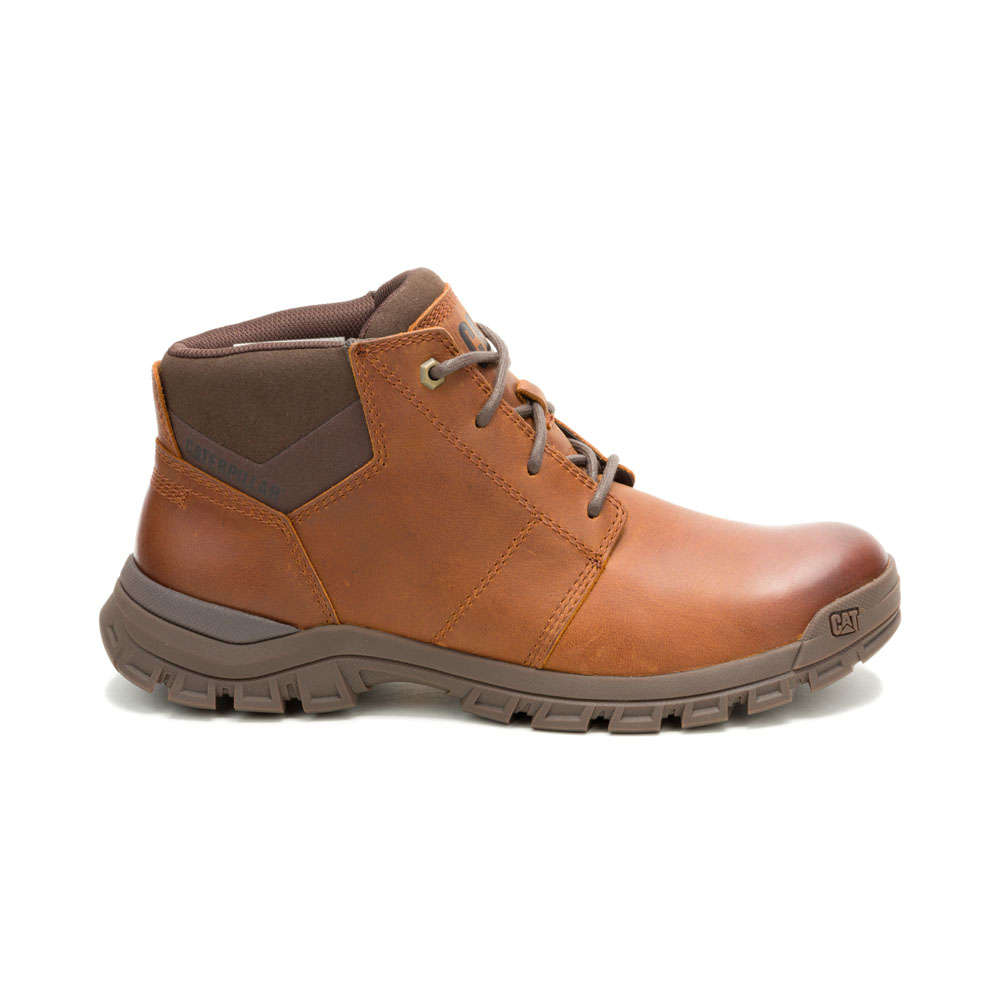 CAT THRESHOLD CHUKKA BURNISH - Leather Brown