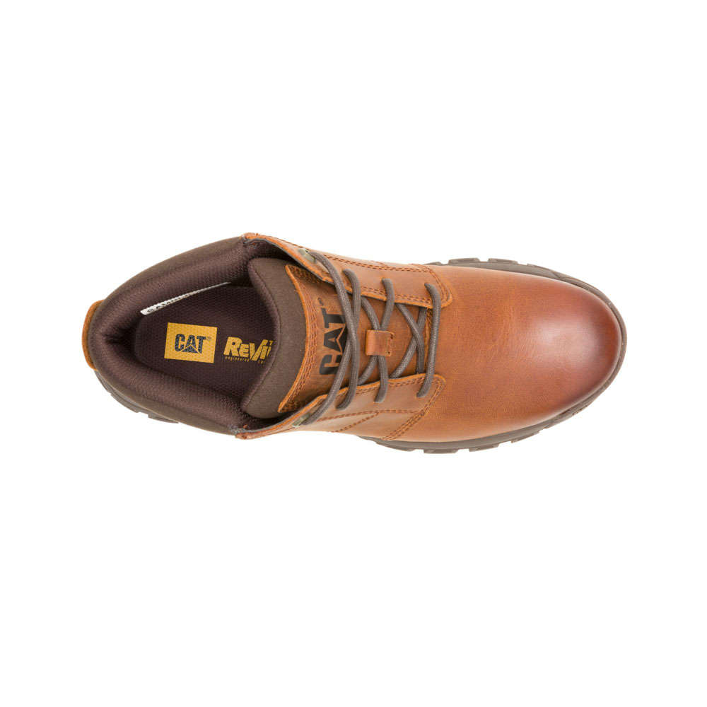 CAT THRESHOLD CHUKKA BURNISH - Leather Brown