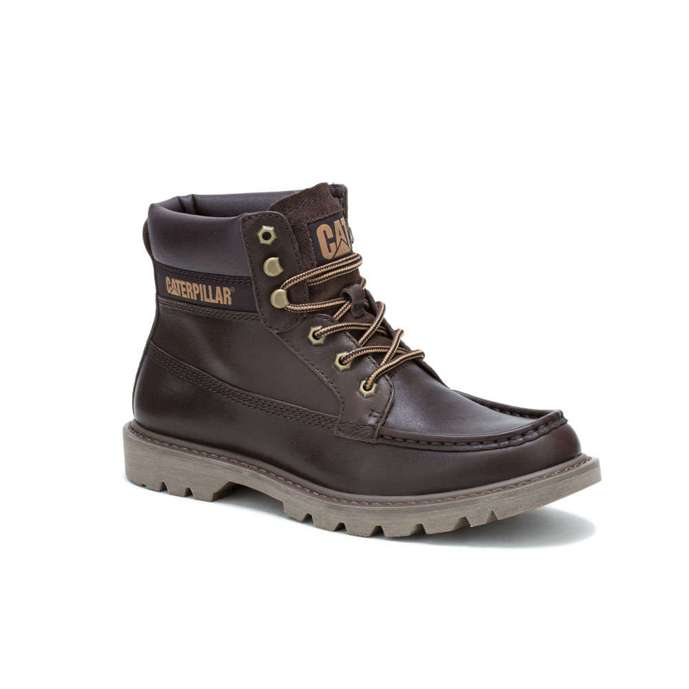 CAT Colorado Moc Toe- Dark Brown
