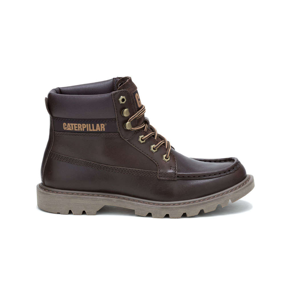 CAT Colorado Moc Toe- Dark Brown
