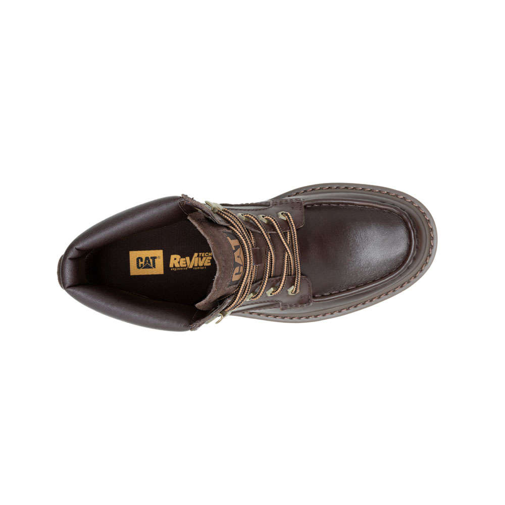 CAT Colorado Moc Toe- Dark Brown