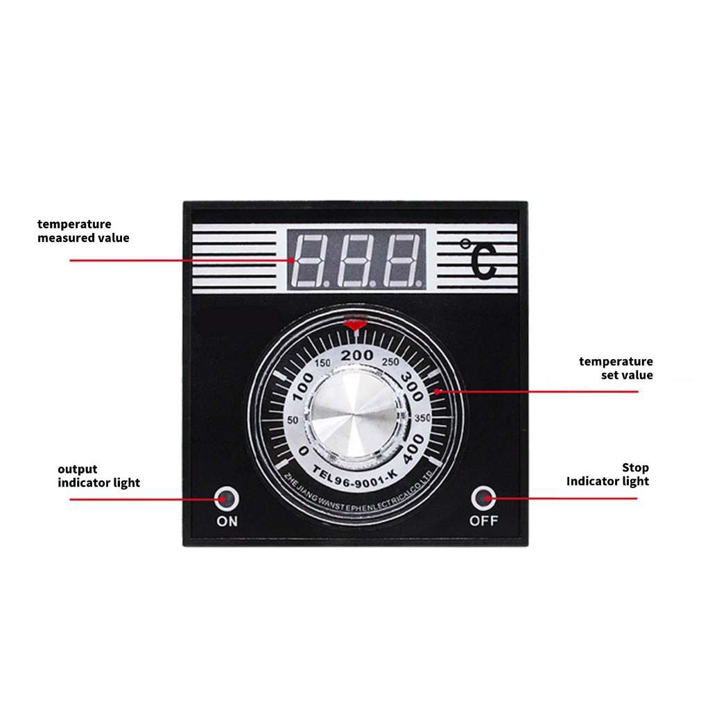 Oven Temperature Controller (Type K)  96x96mm with Probe