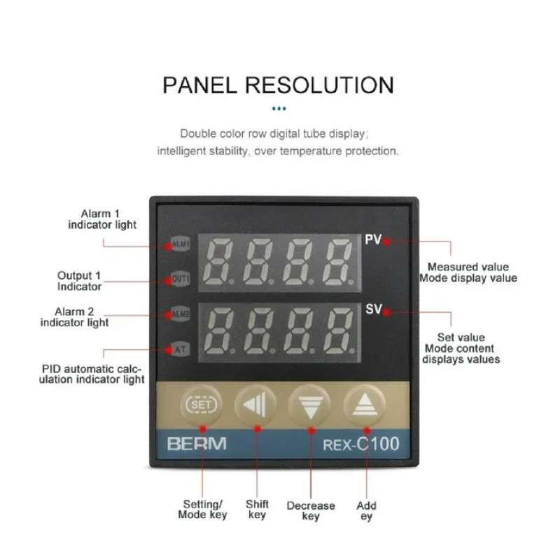 REX-C100 Temperature controller | SSR | Thermocouple K