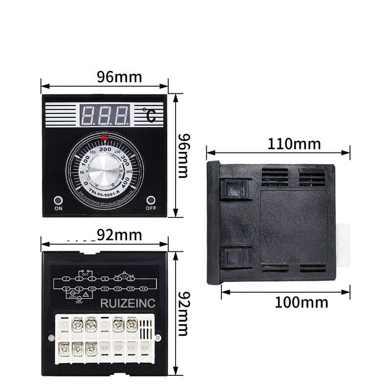 Oven Temperature Controller (Type K)  96x96mm with Probe