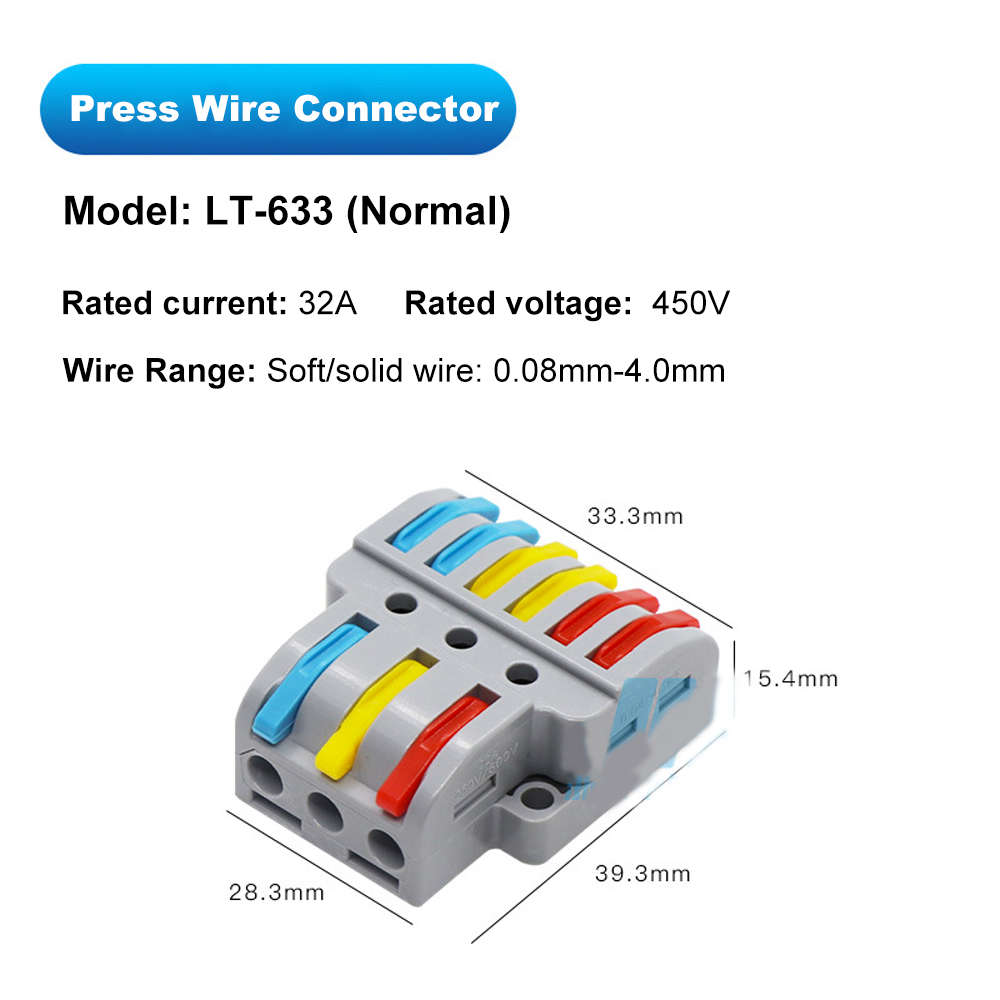 3 to 6 Wire Splitter Lever Connector (32A / 320V)
