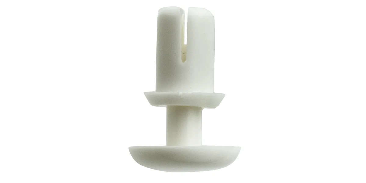 1000pcs 3mm Push-In White Nylon Snap Rivet