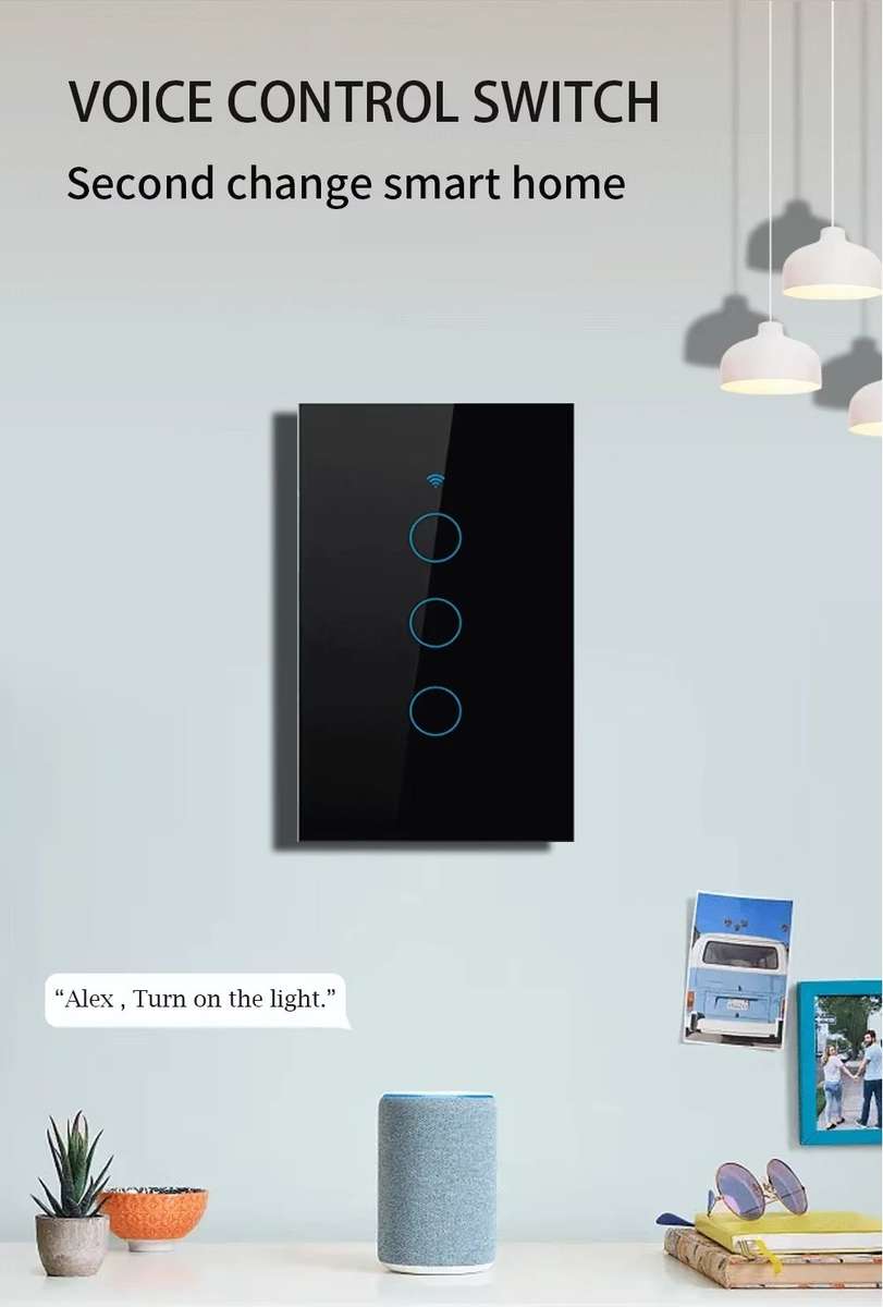 Tuya Smart WiFi Wall Switch  2 Channels, White