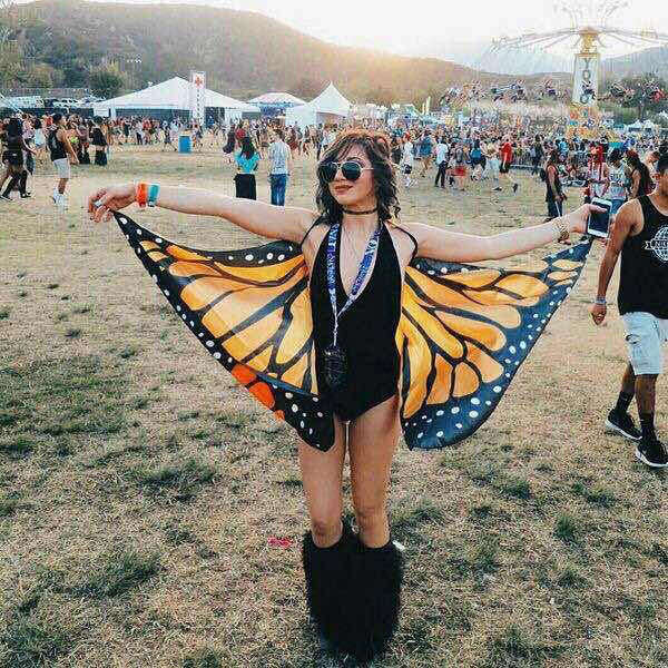 Honana WX-90 Butterfly Wing Bohemian Chiffon Beach Towel Women Shawl Skirt Bath
