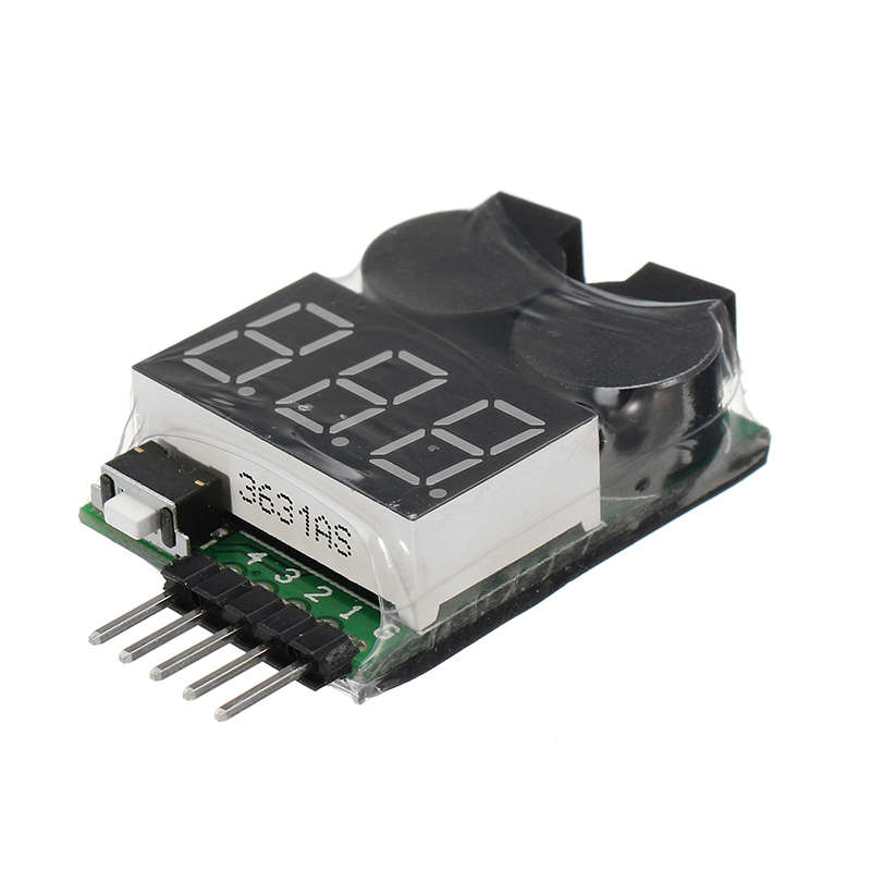 Power Genius PG VM004 Battery Voltage Tester Low Voltage Buzzer Alarm for 1-4S