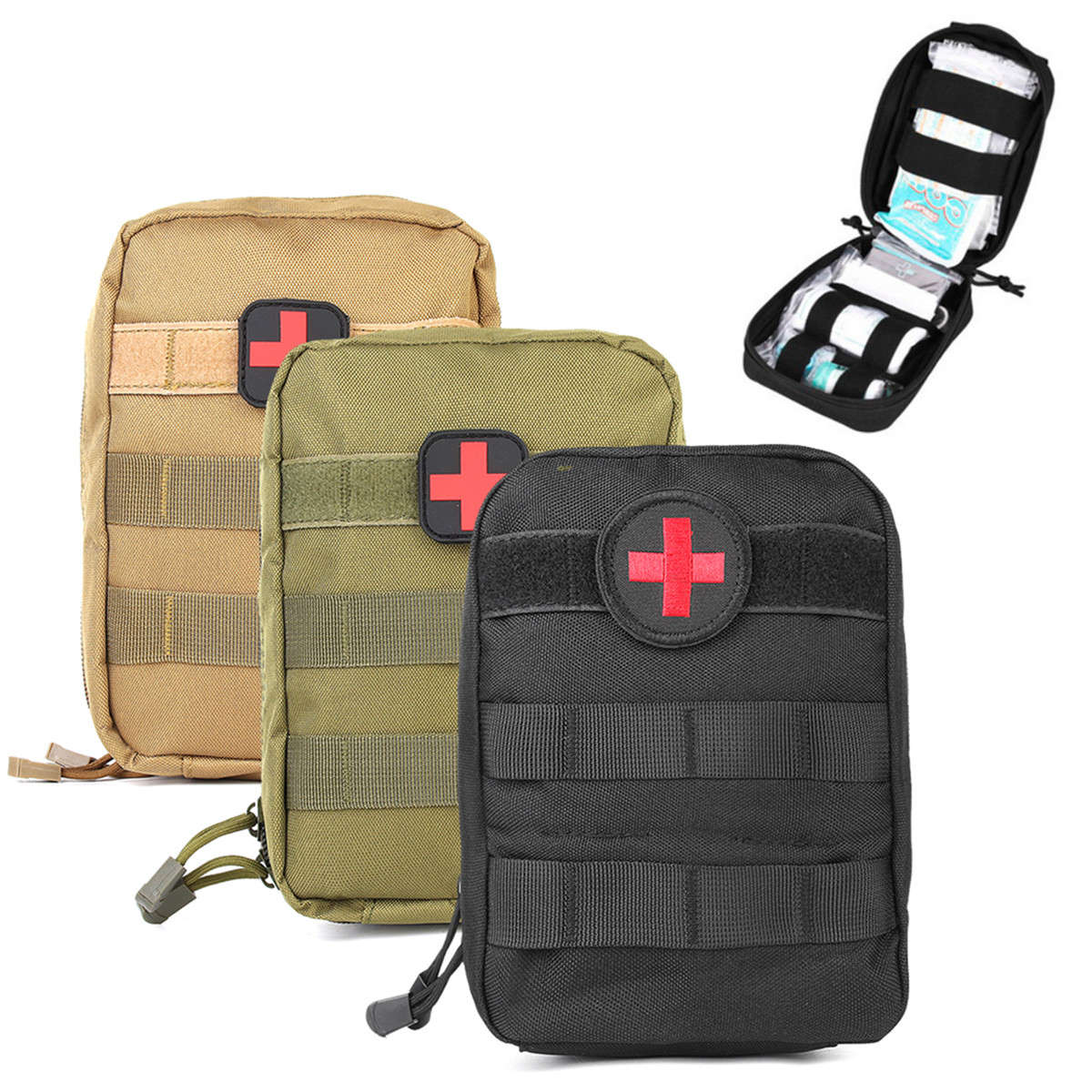 IPRee¿¿ Waterproof Nylon Tactical Molle Bag Medical First Aid Utility Emergency