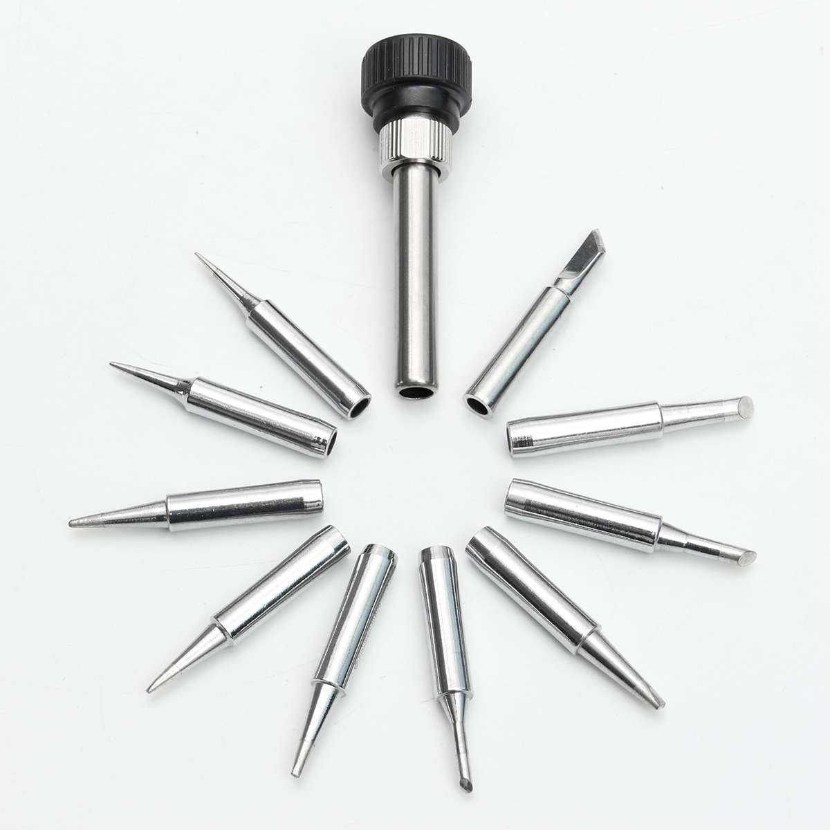 11Pcs 900M-T Soldering Iron Tips for 936 SAIKE ATTEN AOYUE KADA YIHUA Soldering