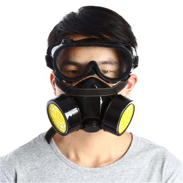 Double Filter Gas Protection Mask Filter Chemical Respirator Mask for Fire Self