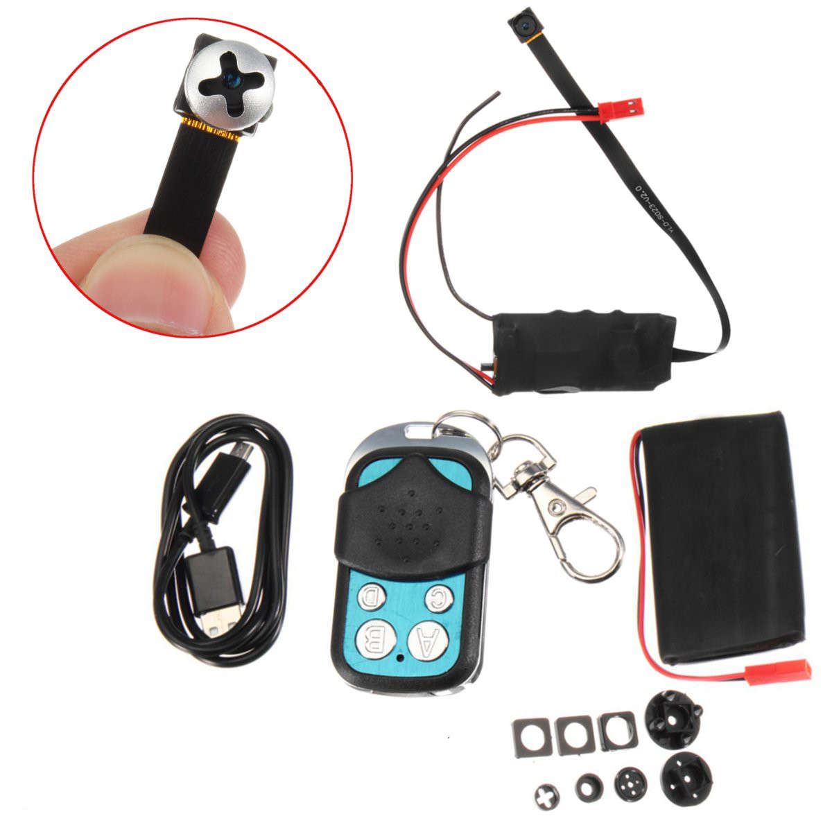 S01 1080 HD Screw Mini Micro Pinhole Hidden Camera Video Audio DVR Recorder